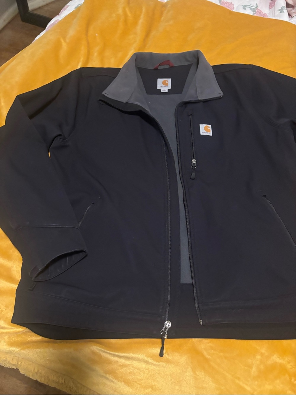 Carhartt Black Softshell Jacket with Gray Liner